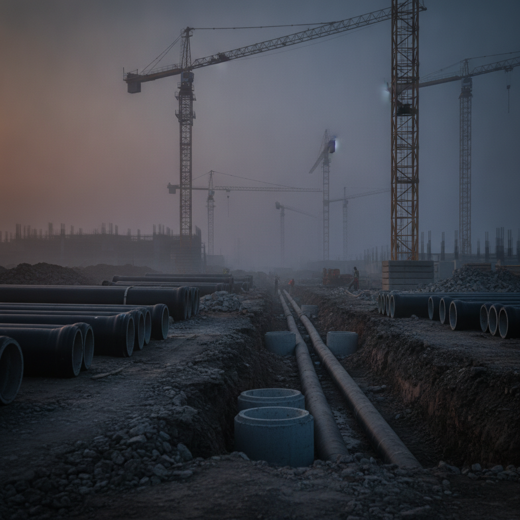 Construction site groundworks